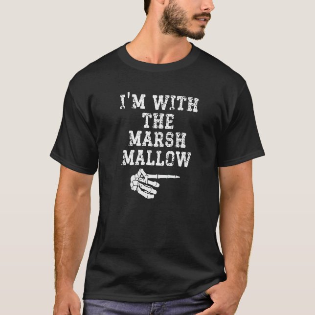 T-shirt Je suis avec le Marshmallow Point Matching Couples (Devant)