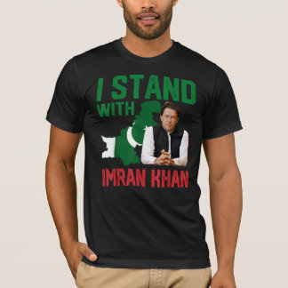 T-shirt Je Suis Avec Le Soutien Du Parti PTI D'Imran Khan