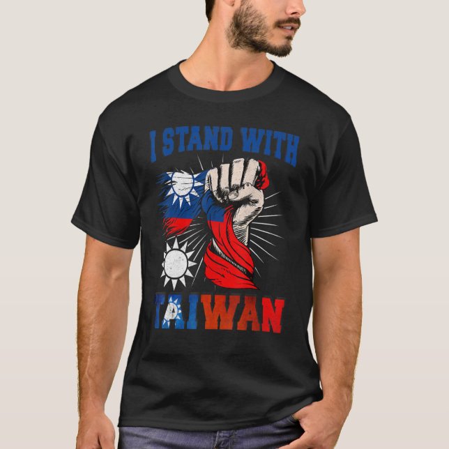 T-shirt Je Suis Avec Le Soutien Taïwan Je Suis Avec Ta (Devant)