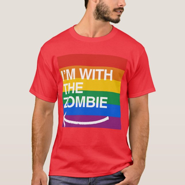 T-shirt Je suis AVEC LE ZOMBI (Devant)