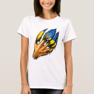 T-shirt Je suis avec les armoiries de l'Ukraine soutien à 