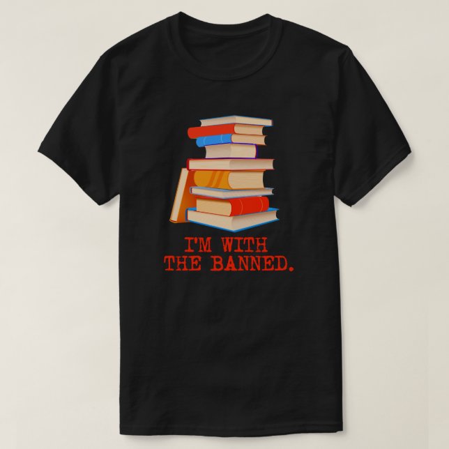 T-shirt Je suis avec les livres interdits (Design devant)