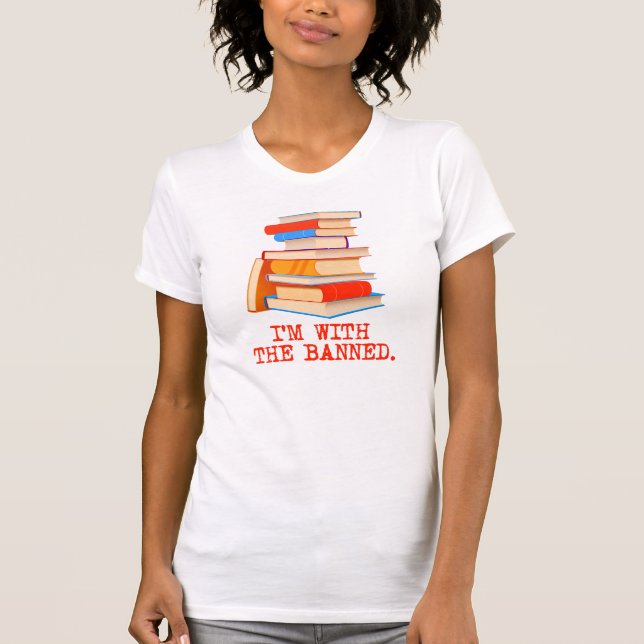T-shirt Je suis avec les livres interdits (Devant)