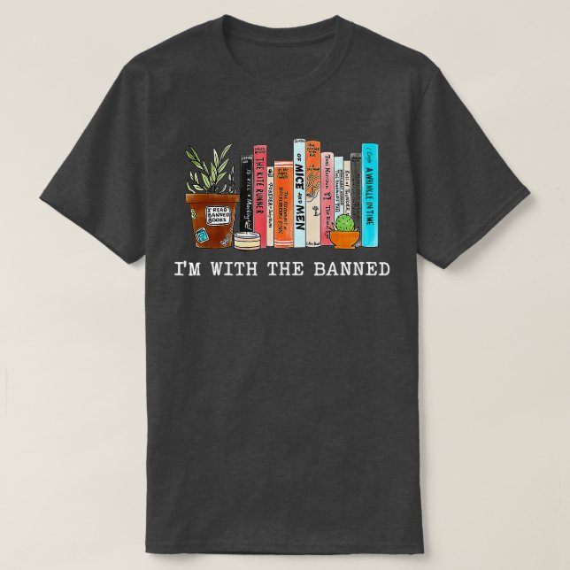 T-shirt Je suis avec les livres interdits J'ai lu les livr (Design devant)