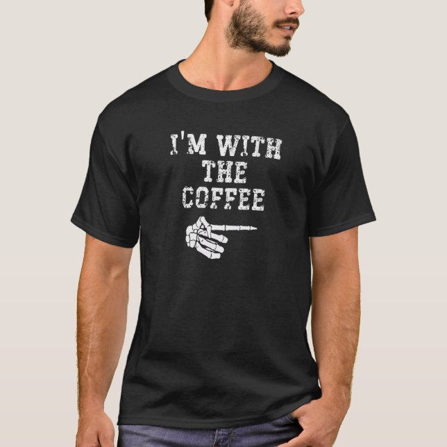 T-shirt Je suis avec l'Hallowe des Couples correspondants  (Devant)