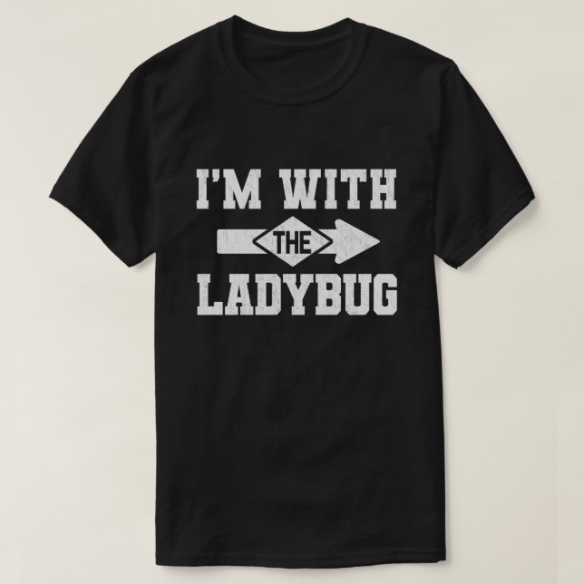 T-shirt Je suis avec l'Halloween de Ladybug Funny Couple (Design devant)