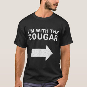 T-shirt Je suis avec l'Humour Cougar Halloween Funny