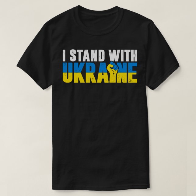 T-shirt Je Suis Avec L'Ukraine (Design devant)