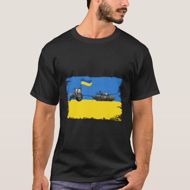 T-shirt Je Suis Avec L'Ukraine Drôle Les Vols Des Agricult (Devant)