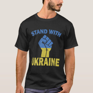 T-shirt Je Suis Avec L'Ukraine Je Soutiens L'Ukraine Drape