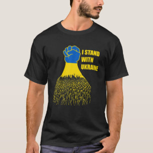 T-shirt Je Suis Avec L'Ukraine Le Drapeau Ukrainien L'Ukra