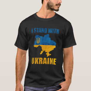 T-shirt Je Suis Avec L'Ukraine M Ap Et Le Drapeau Ukrainie