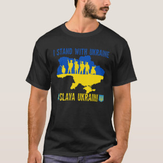 T-shirt Je Suis Avec L'Ukraine Slava Ukraini Gloire À L'Uk