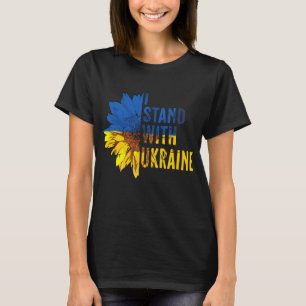 T-shirt Je suis avec l'Ukraine. Symbole de tournesol de la