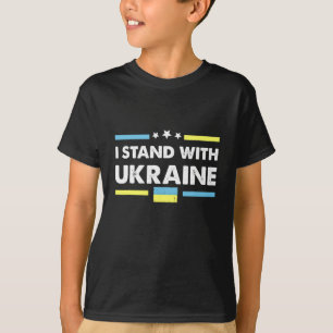 T-shirt Je Suis Avec L'Ukraine Un Drapeau Ukrainien Fort