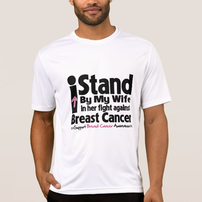 T-shirt Je Suis Avec Ma Femme - Cancer Du Sein (Devant)