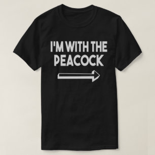 T-shirt Je suis avec Peacock drôle Costume de corresponda