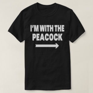 T-shirt Je suis avec Peacock drôle costume de jumelage Ha