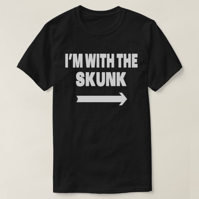 T-shirt Je suis avec Skunk Easy Halloween jumelés Couples (Design devant)