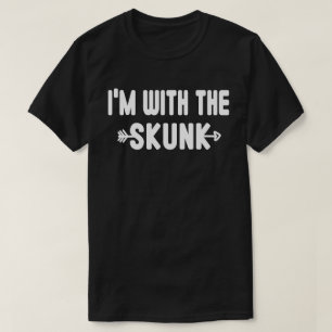 T-shirt Je suis avec Skunk Easy Halloween jumelés Couples