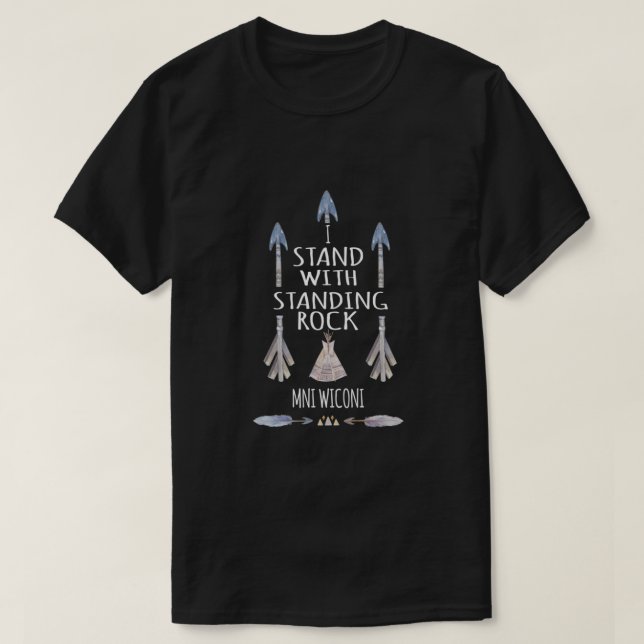 T-shirt Je Suis Avec Standing Rock NO DAPL Classic (Design devant)