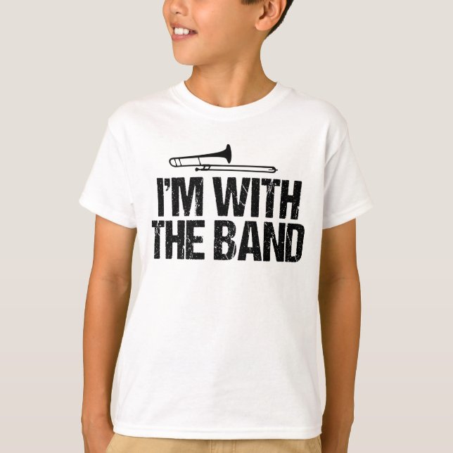 T-shirt Je suis avec The Band Funny Trombone Player (Devant)