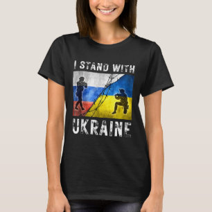 T-shirt Je Suis Avec Ukraine American, Ukraine Carte
