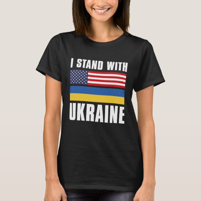 T-shirt Je Suis Avec Ukraine USA (Devant)