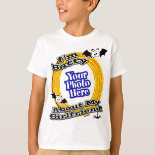 T-shirt Je suis Batty à propos de ma petite amie Photo Whi