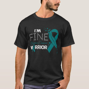 T-shirt Je suis beau cancer ovarien guerrier de la plume d