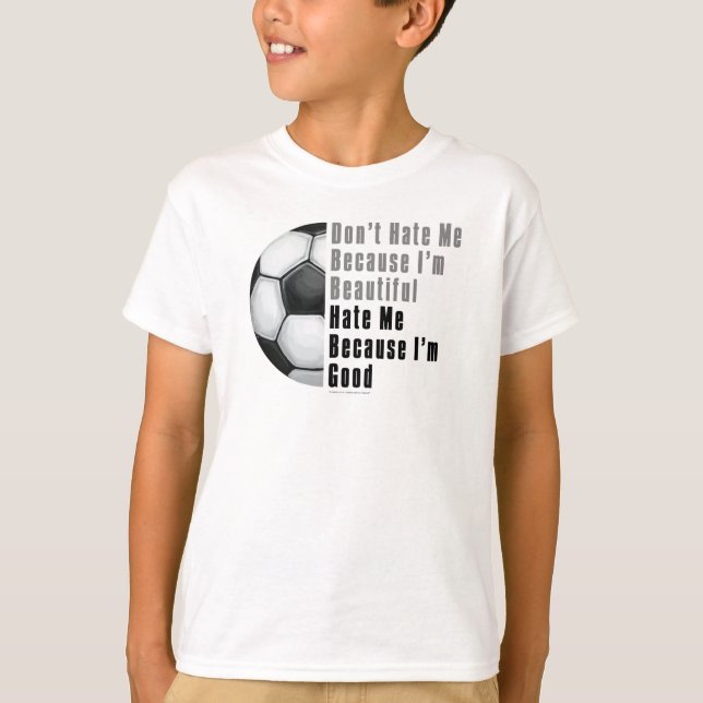 T-shirt Je Suis Beau Je Suis Bon Soccer Ball (Devant)