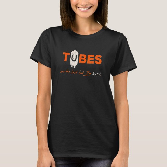 T-shirt Je suis Biaisé Plaisanterie Tube Amp Guitare Playe (Devant)