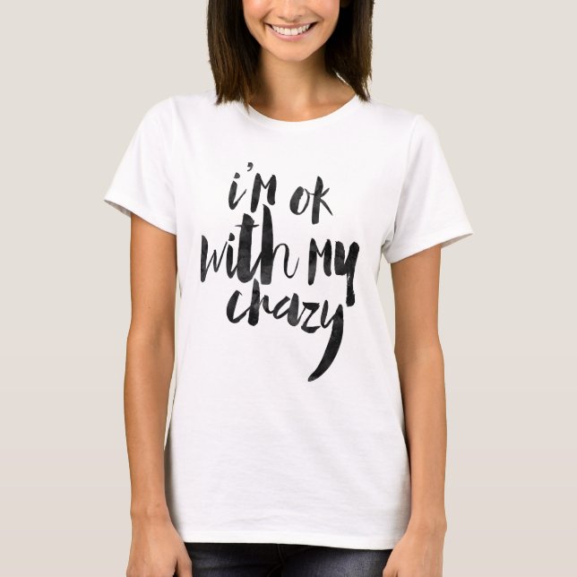 T-shirt Je suis bien avec mon fou (Devant)