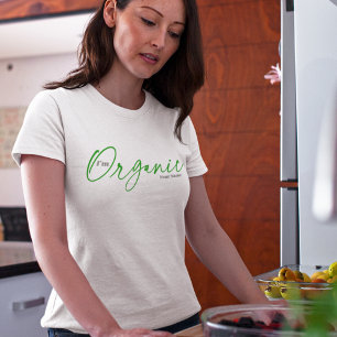 T-shirt Je suis Bio   Élégant script manuscrit minimal