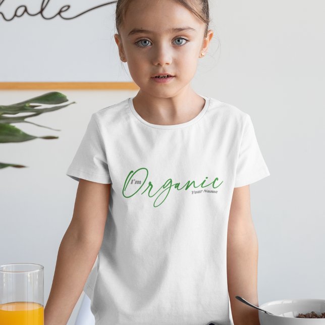 T-shirt Je suis Bio | Élégant script manuscrit minimal (Créateur téléchargé)