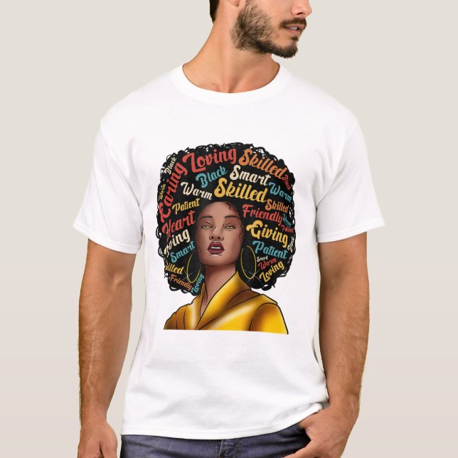 T-shirt Je Suis Black Excellence Femme Forte Black History (Devant)