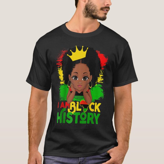 T-shirt Je suis Black History BHM Black Pride Black Melani (Devant)