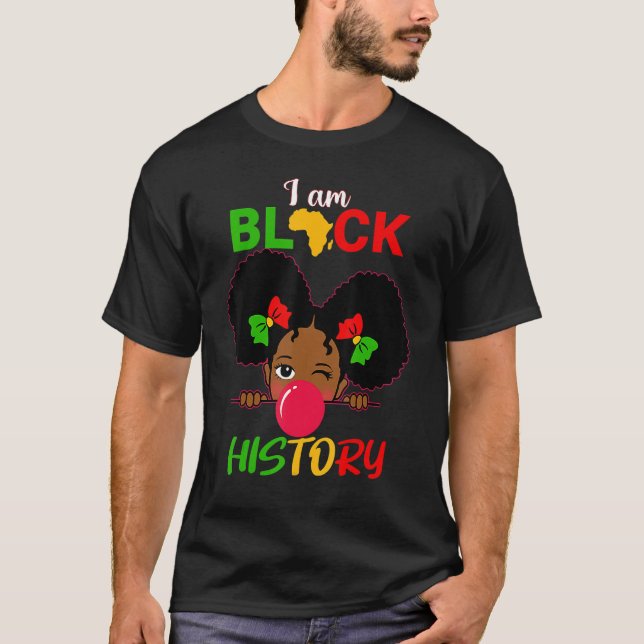 T-shirt Je Suis Black History Girl Little Melanin Princess (Devant)
