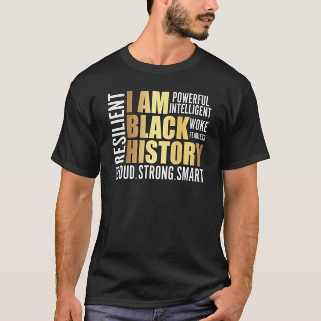 T-shirt Je suis Black History Melanin Diversity (Devant)