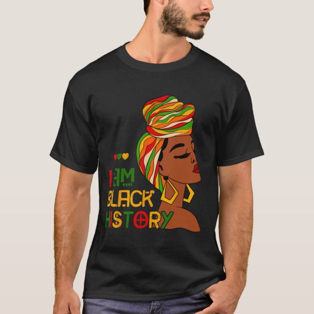 T-shirt Je Suis Black History Mois African American Junete (Devant)