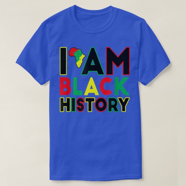T-shirt Je Suis Black History Mois African American Pride  (Design devant)