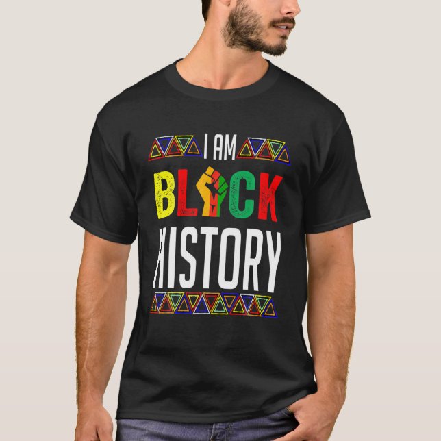 T-shirt Je suis Black History Mois African Pride BHM Homme (Devant)