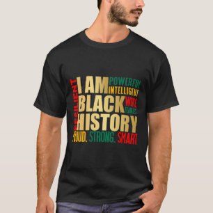 T-shirt Je Suis Black History Mois American African Pride