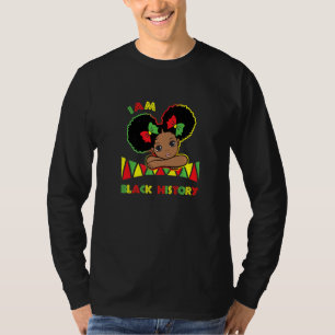 T-shirt Je suis Black History Petite fille Afro Love Afric