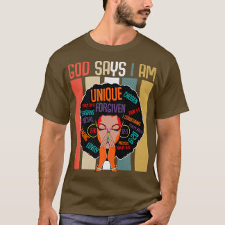T-shirt Je Suis Black Melanin Histoire Mois Queen Afro Art