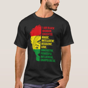T-shirt Je Suis Black Woman Black History Mois Unapologeti