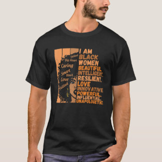 T-shirt Je Suis Black Women Black History Mois African Ame