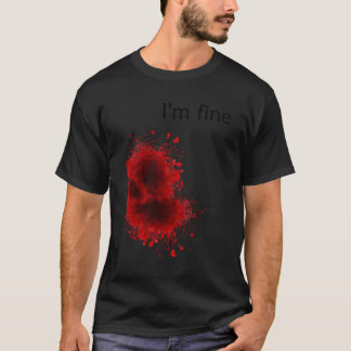 T-shirt Je Suis Bloody Wound Halloween Costume brut