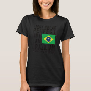 T-shirt Je suis Brésilien Drapeau Brésil Patrimoine Racine