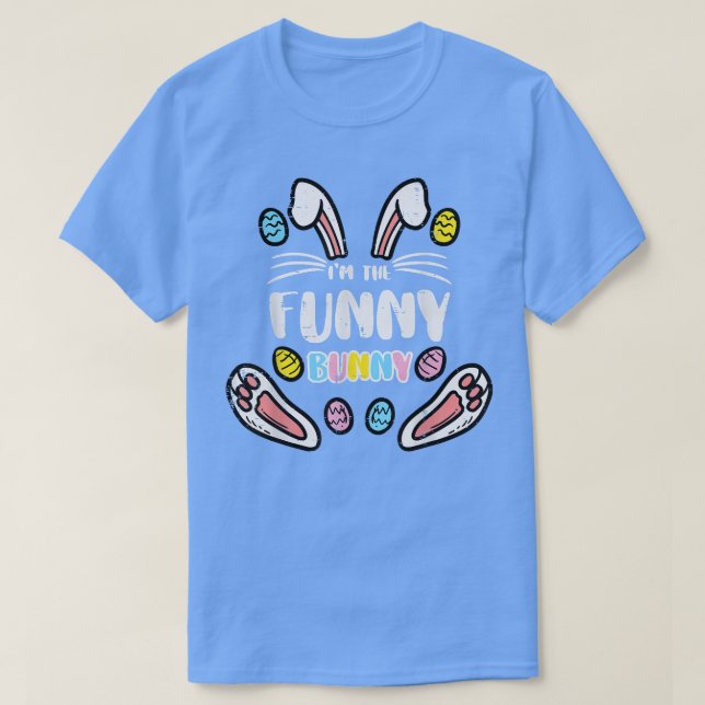 T-shirt Je Suis Bunny Funny Rabbit Pâques Matching Hommes  (Design devant)